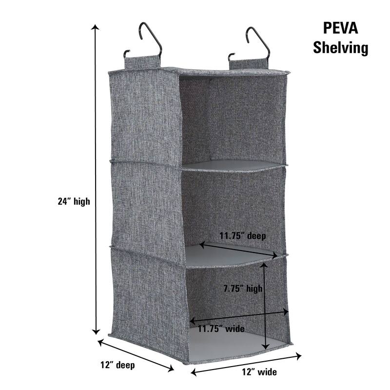 Household Essentials 3 Shelf Hanging Closet Organizer
