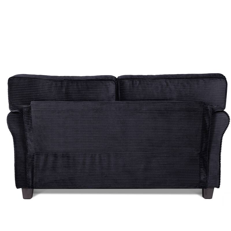 Modern 2-Seater Sofa,Padded Armrests