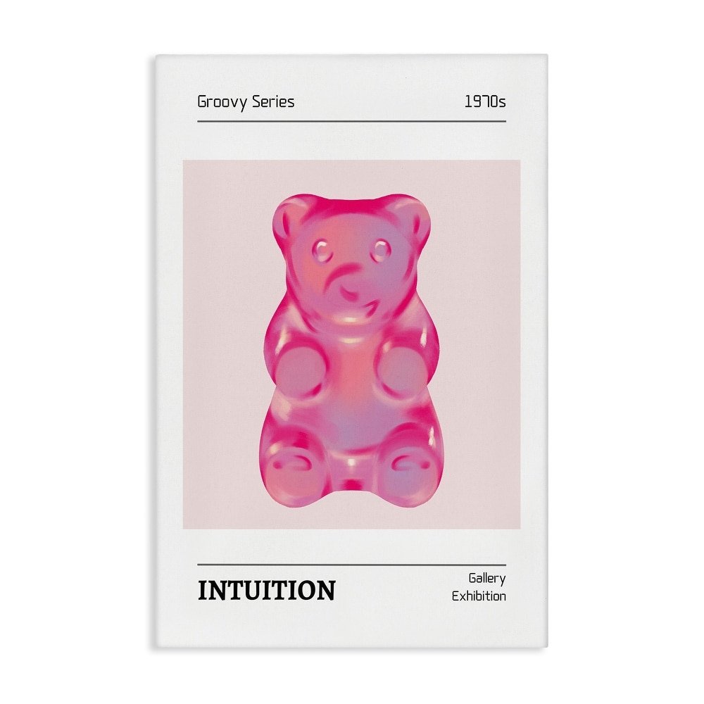 Stupell Intuition Phrase Candy Bear Canvas Wall Art Design By LSR Design Studio