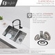 preview thumbnail 8 of 16, STYLISH 28 inch Stainless Steel 18G 60/40 Double Bowl Reversible Undermount Sink - 28" x 18" x 9"