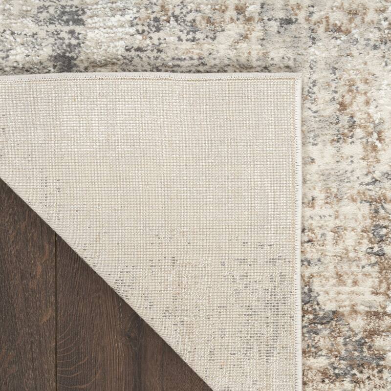 Power Loomed Abstract Modern Non Skid Stain Resistant Area Rug - 118' X '94' X '0.5