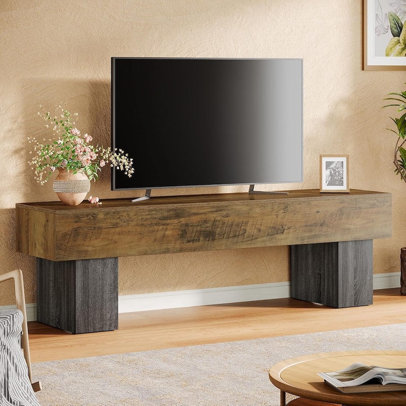 63" TV Stand, Entertainment Center for Living Room, Long Media Console Television Stands for 55/60/65 Inch TV