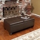 preview thumbnail 2 of 10, Alfred Brown Bonded Leather Storage Ottoman by Christopher Knight Home