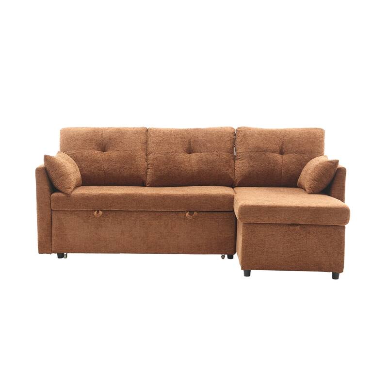 L Shaped Modular Sectional Sofa w/ Reversible Chaise and Storage Seat