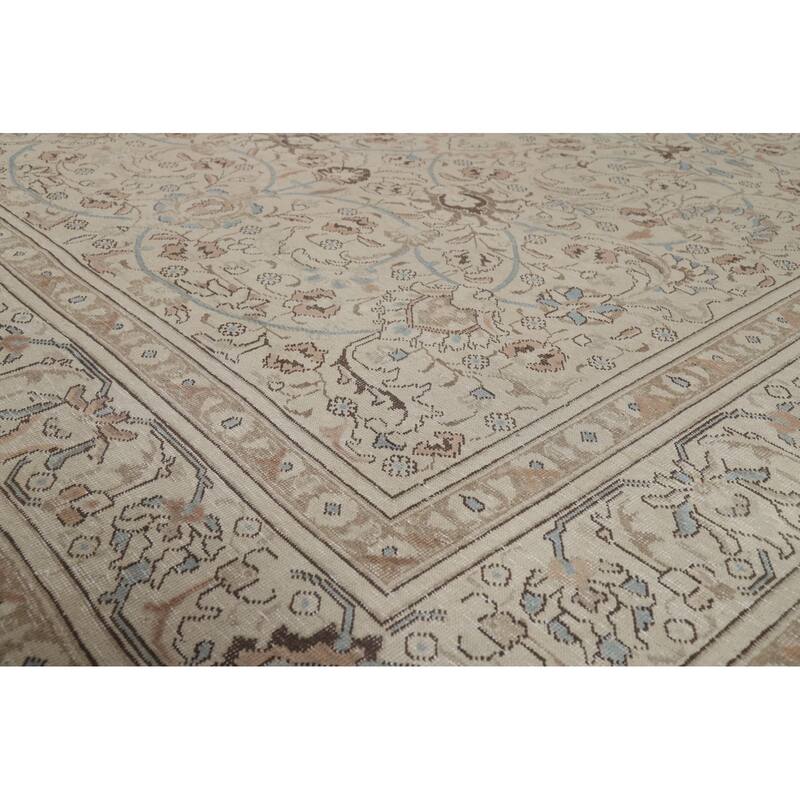 Floral Tabriz Persian Area Rug Traditional Handmade Wool Carpet - 8'0"x 10'7"
