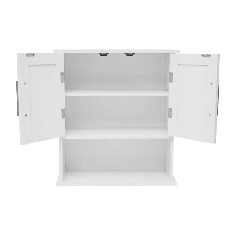 Wall-Mounted Medicine Cabinet Bathroom Storage Organizer with Shelves
