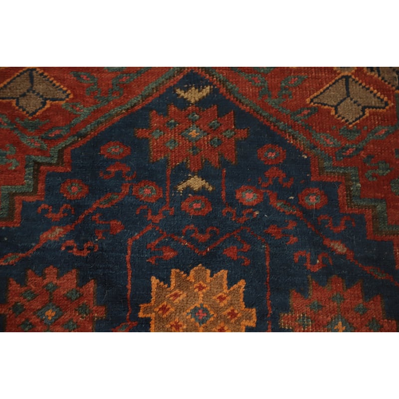 Hand Knotted Oriental 100% Wool Carpet Traditional Geometric Brown Afshar Area Rug - 11' 5'' X 5' 6''