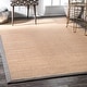 preview thumbnail 19 of 20, Nuloom Handmade Alexa Cotton-bordered Jute Rug 9' x 12' - Light Grey
