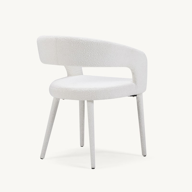 Modern Fort Boucle Upholstered Dining Chair (Set of 2)