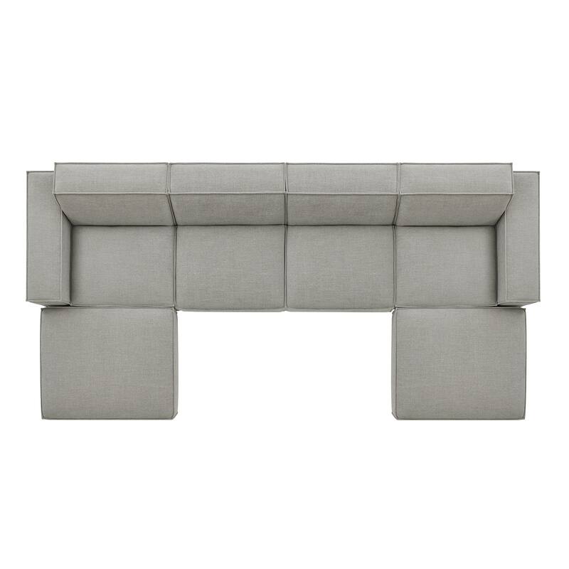 Restore 6-Piece Performance Fabric Upholstered Modular Sectional Sofa