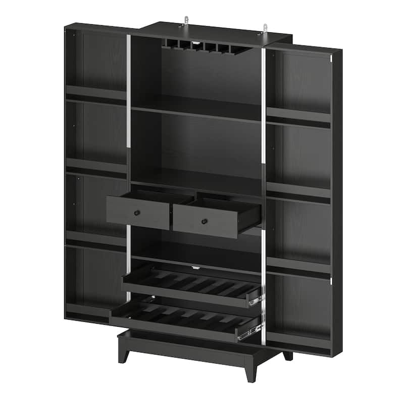 Multifunctional Kitchen Cabinetand Wine Cabinet Wine Glass Rack Pantry