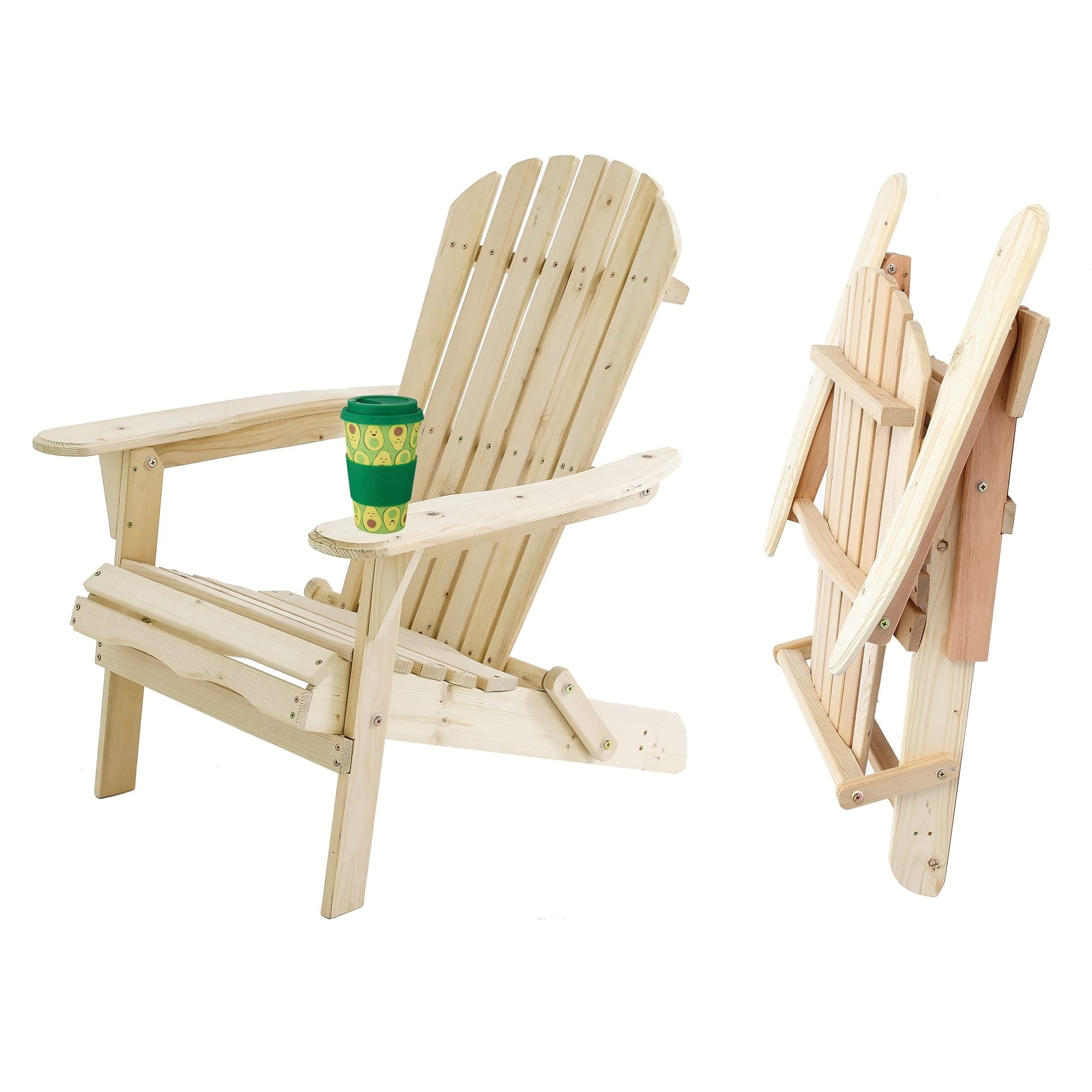 Unfinished folding top adirondack chairs
