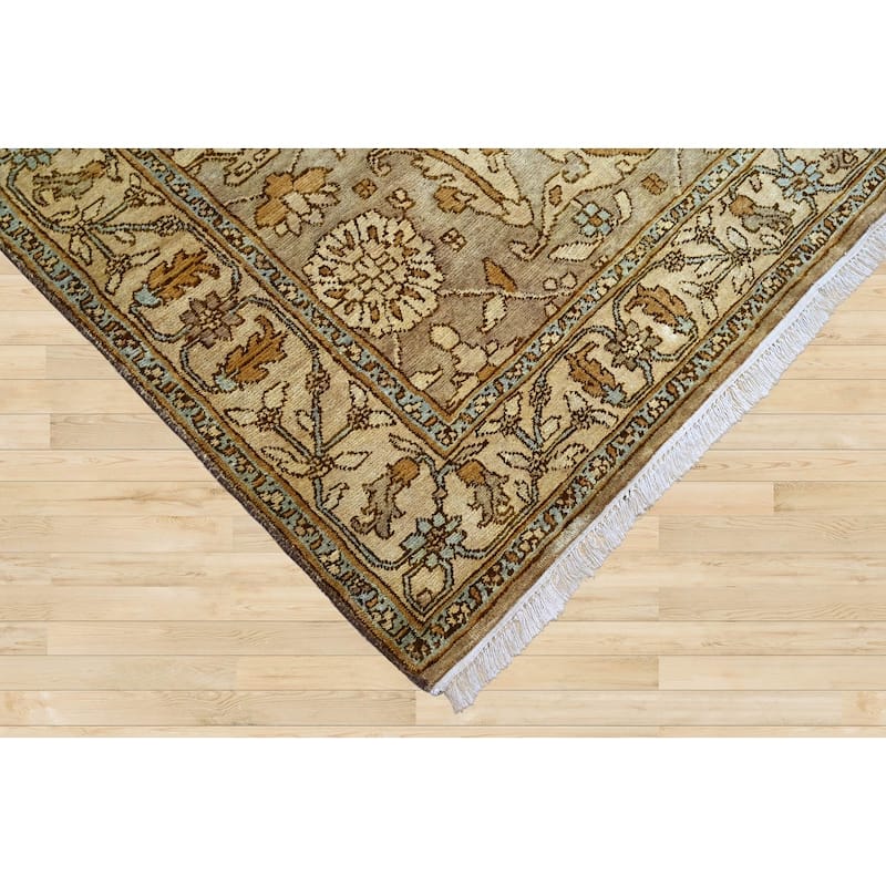 LoomBloom Gold Hand Knotted Turkish Oushak Wool Oriental Area Rug - 5' 1'' x 8'