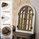 preview thumbnail 17 of 22, Vintage Wood Windowpane Arched Wall Mirror