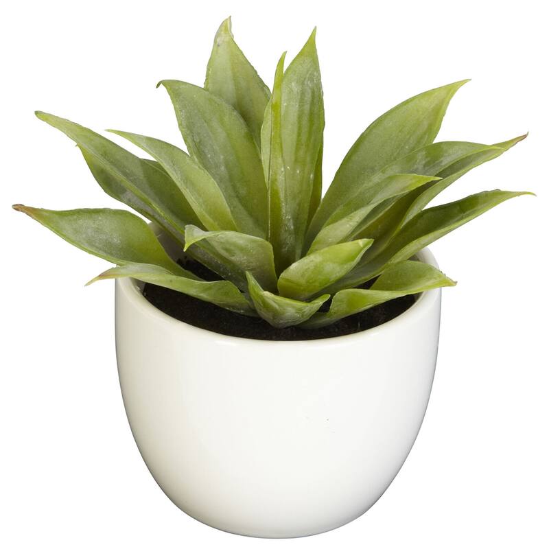 Decorative Agave Plant Set of 3 Modern Home Decor Living Room, Office, Tabletop Plants - 0.71ft.