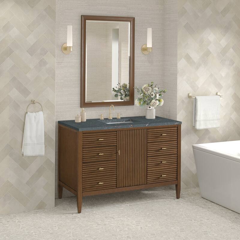 James Martin Vanities 485-V48-3PBL Myrrin 48" Single Basin Wood Vanity