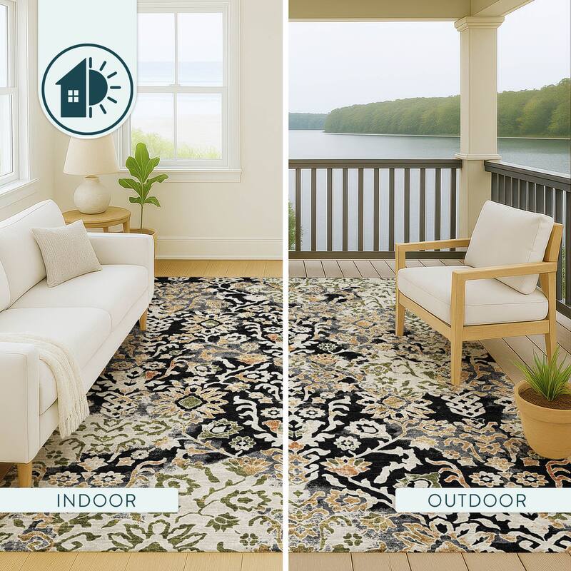 Machine Washable Indoor/ Outdoor Global Avon Chantille Rug