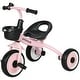 preview thumbnail 10 of 48, Toddler Tricycle with Adjustable Seat, Fun Bell, Basket, and EVA Wheels for Kids 2-5 Years