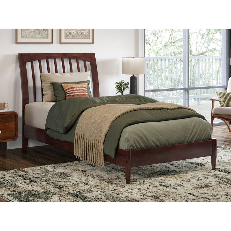 Orleans Solid Wood Low Profile Sleigh Platform Bed