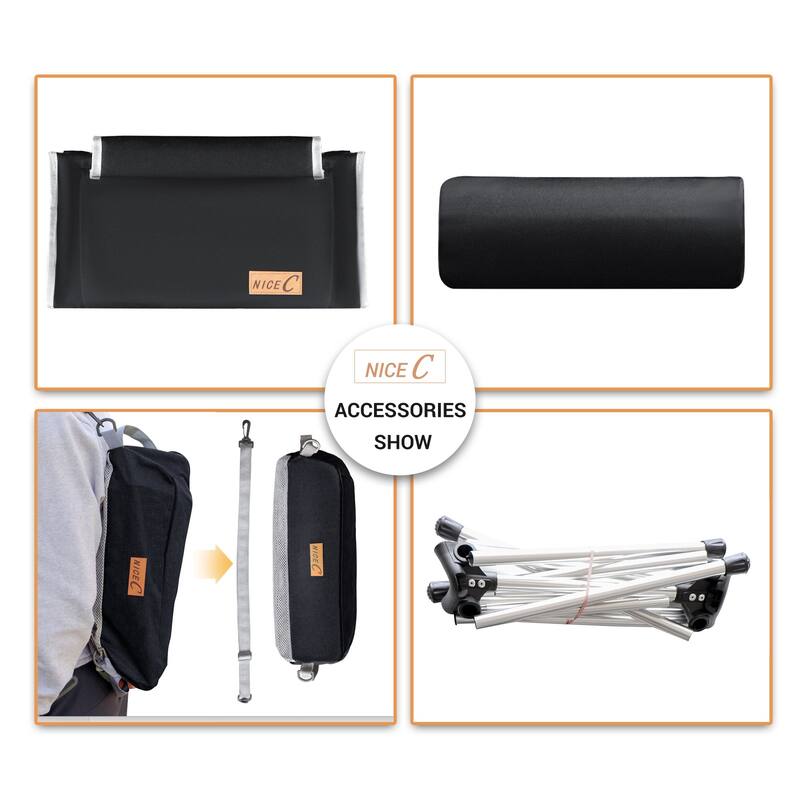 Ultralight High Back Folding Camping Chair, Upgrade with Removable Pillow, Side Pocket & Carry Bag, Compact for Outdoor
