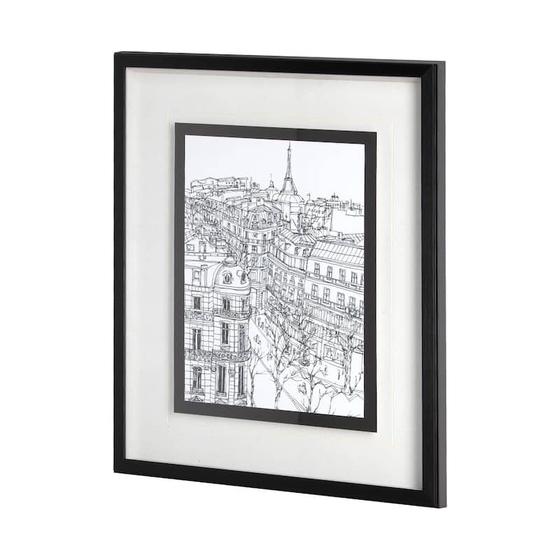 B&W City Scene IX Framed Art Print