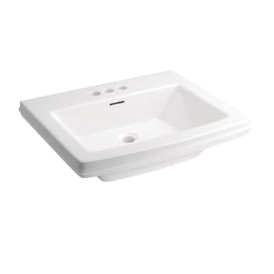 PROFLO PF1174 Holyoke 24-1/2" Rectangular Fireclay Pedestal Bathroom