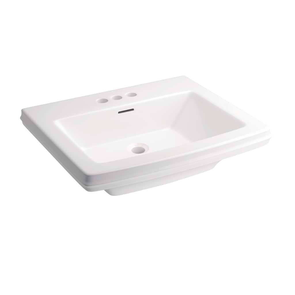 PROFLO PF1174 Holyoke 24-1/2" Rectangular Fireclay Pedestal Bathroom