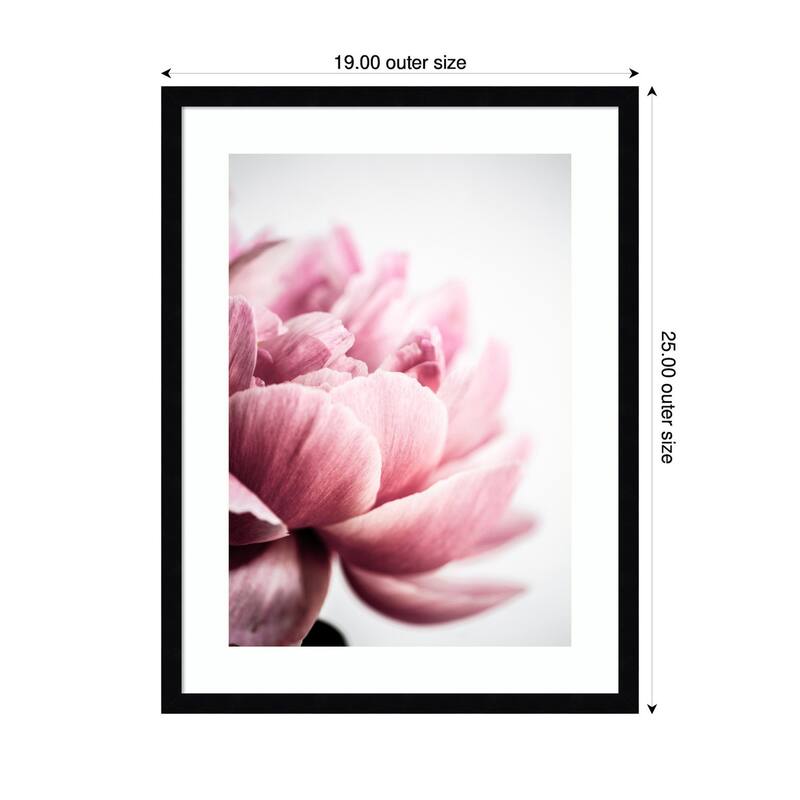 Kate and Laurel Pink Peony No1 by Mareike Bohmer Framed Wall Art Print