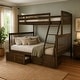 preview thumbnail 30 of 32, Somette Claire Bunk Bed with Storage Drawers, Mattress not included Rustic Walnut - Twin/Full