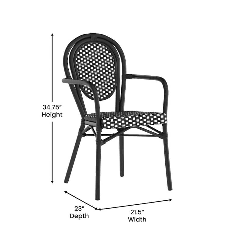All-Weather Commercial Paris Chair with Metal Frame