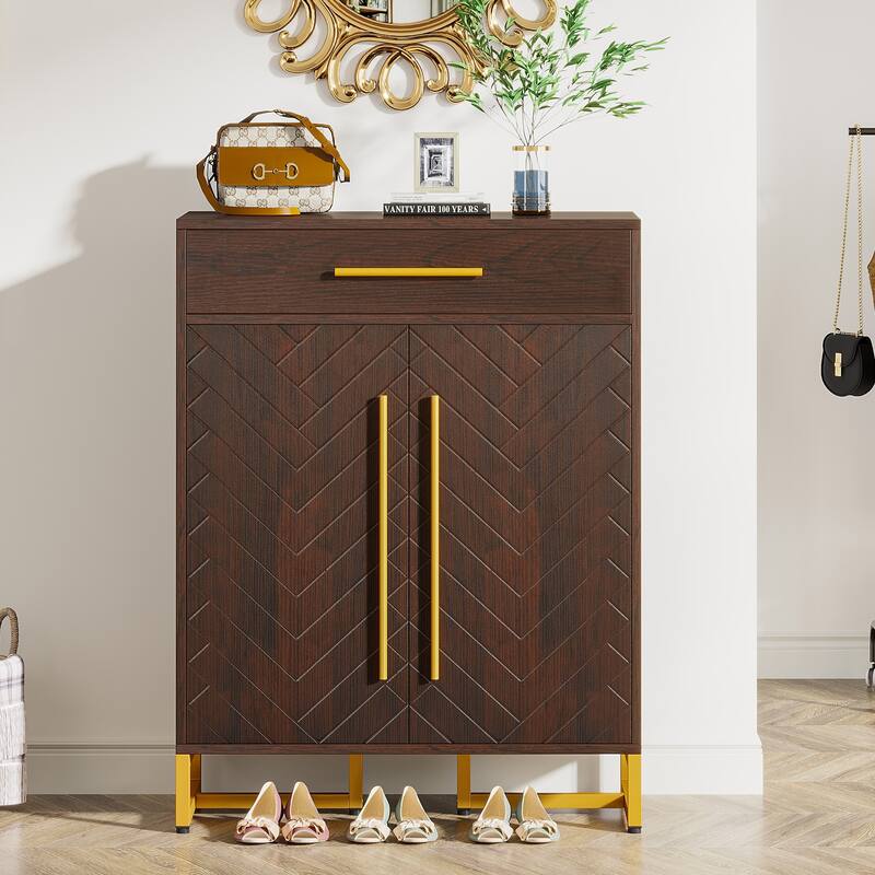 Modern Shoe Cabinet with a Drawer and 5 Adjustable Shelves