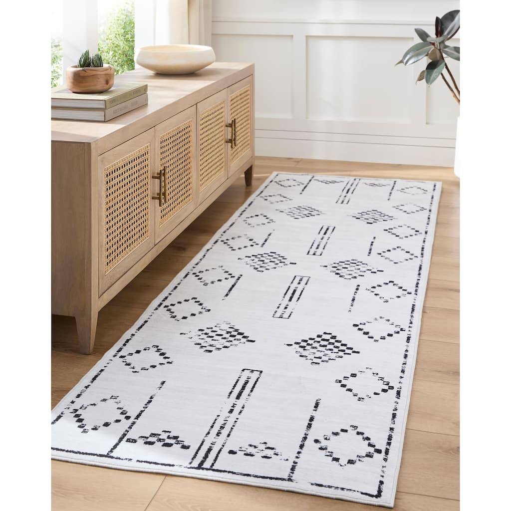 Livabliss Scandinavian Lavable Tribal Washable Area Rug