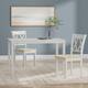 Option White Table + White/Natural Chairs