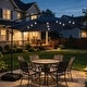 preview thumbnail 21 of 64, Ainfox 10 ft. Patio Offset Solar LED Umbrellas Cantilever Outside Umbrellas with Base Navy Blue