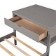preview thumbnail 6 of 16, Built-in Table and Drawers Storage Twin Size L-Shaped Platform Beds with Built-in Rectangle Table.