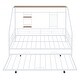 preview thumbnail 14 of 19, Full Size Metal House Bed with Trundle