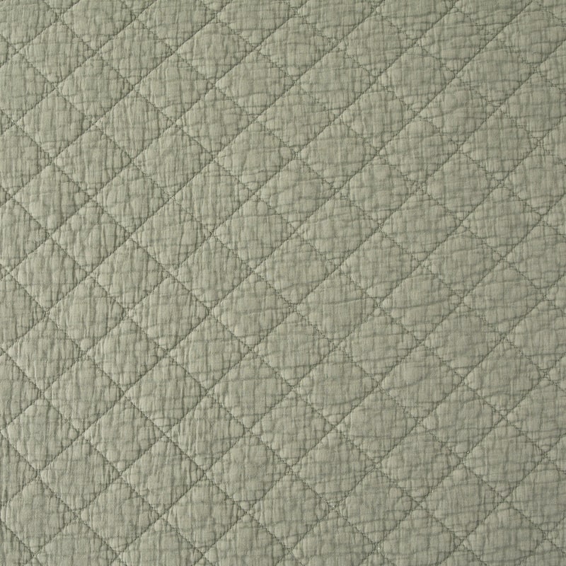HiEnd Accents Stonewashed Cotton Gauze Traditional Style Solid Color Diamond Stitch Euro Sham, 27" x 27"