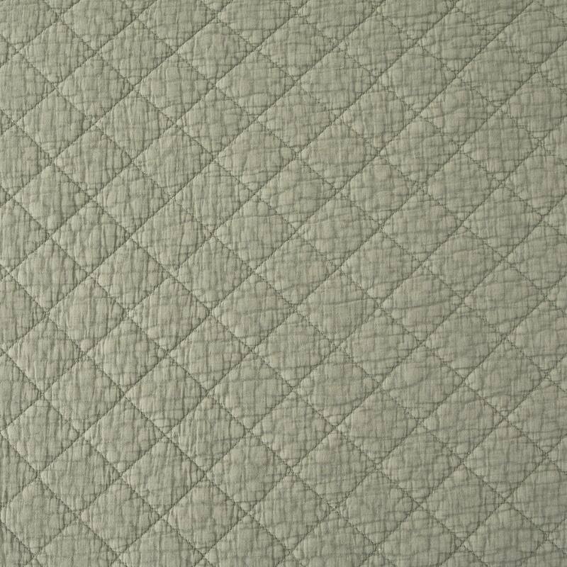 HiEnd Accents Stonewashed Cotton Gauze Traditional Style Solid Color Diamond Stitch 1 Piece Quilt