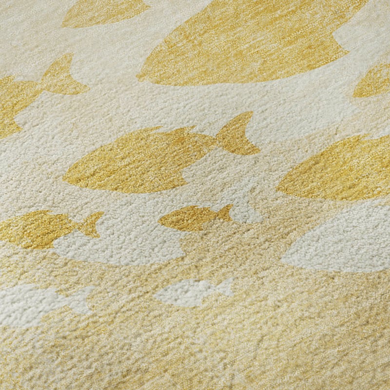 Premium Washable Super Modern Fish Soft Mayfield Rug