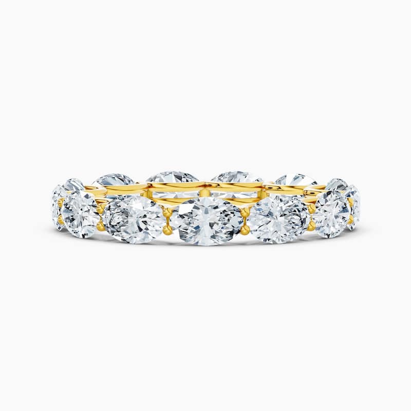 Auriya 14k Gold Oval East-West Lab Grown Diamond Eternity Band 1.80 - 8.25 ct. tw. (F-G, VS) - 3.90 ct. wt. - 7.5 - Yellow