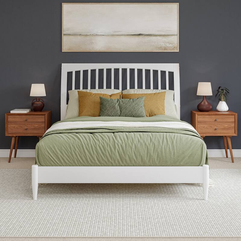 Orleans Solid Wood Low Profile Sleigh Platform Bed