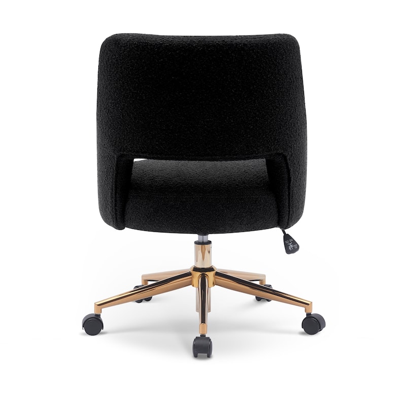 Boucle Upholstered Office/ Desk Chair - Swivel/ Adjustable Height