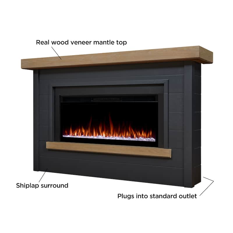 Bernice 67" Smart Landscape Electric Fireplace By Real Flame