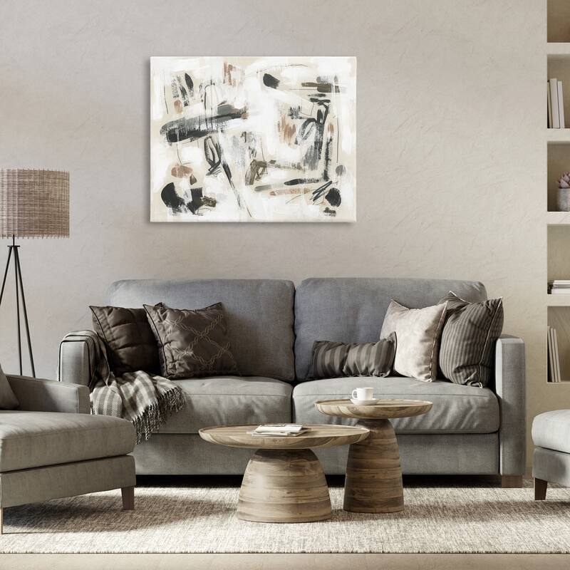 Stupell Subtle Abstract Brush Strokes Canvas Wall Art Design By June Erica Vess