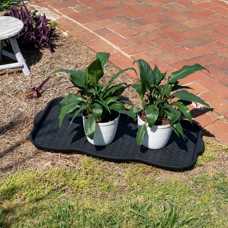 Mohawk Home Black Boot Tray Multi Purpose Utility Mat