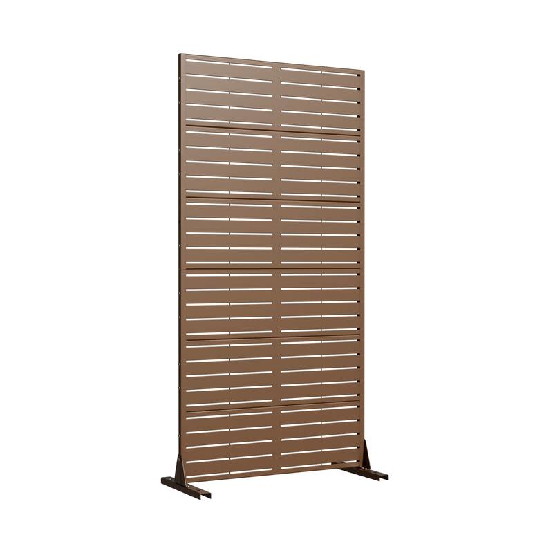 Dovelina 6ft.Outdoor Freestanding Metal Privacy Screen Decorative Garden Fence - 72"x35"