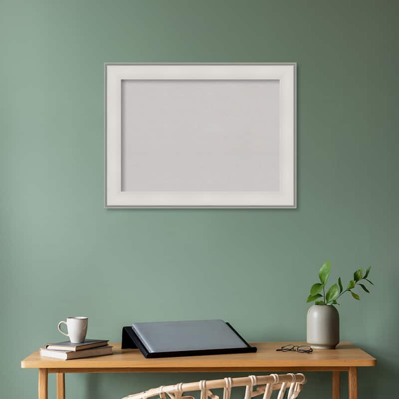 Imperial Silver Framed Grey Corkboard Bulletin Board