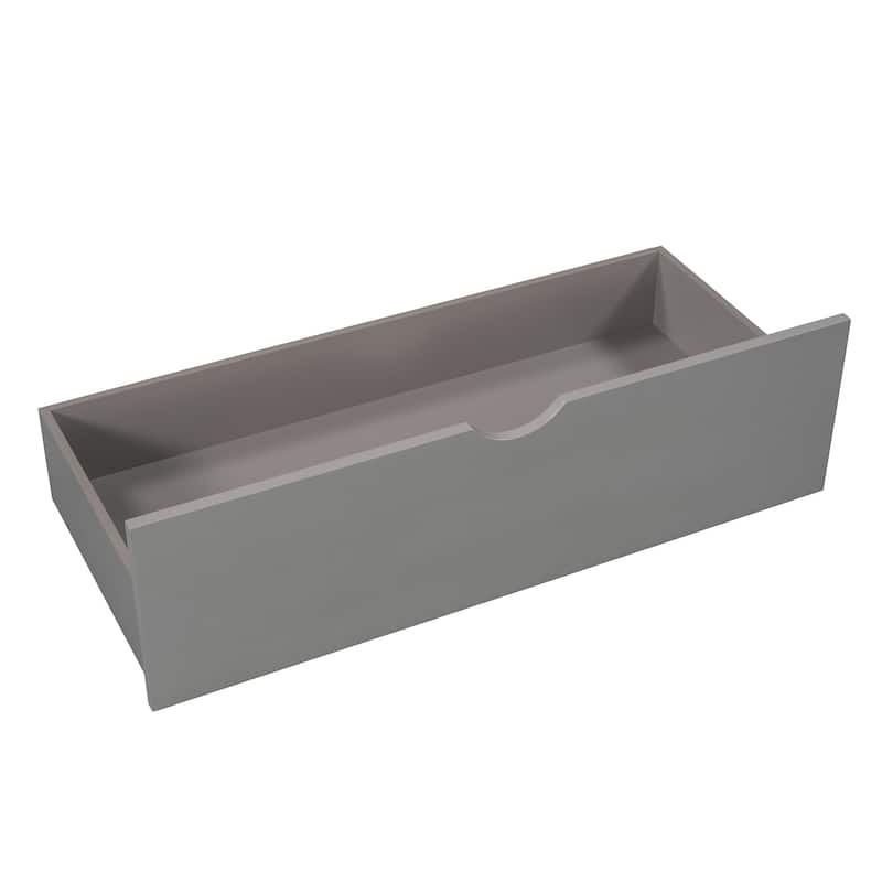 Modern Twin Size L-shaped Platform Bed with Trundle and Drawers for Bedroom