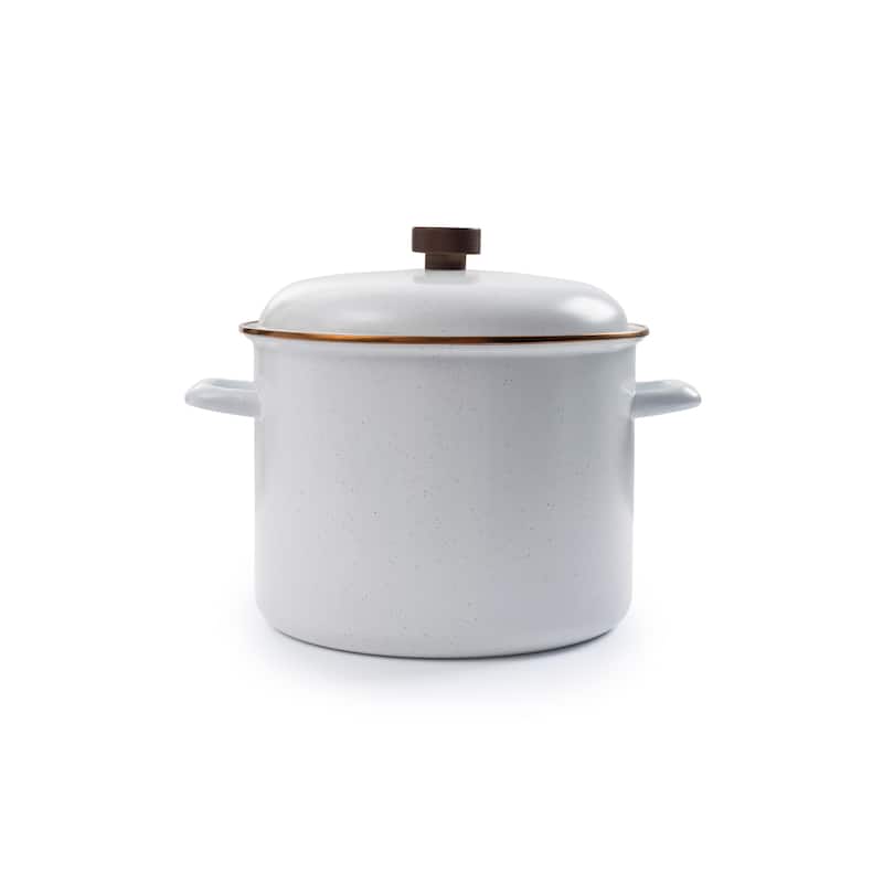 Barebones Enamel Stock Pot - Eggshell