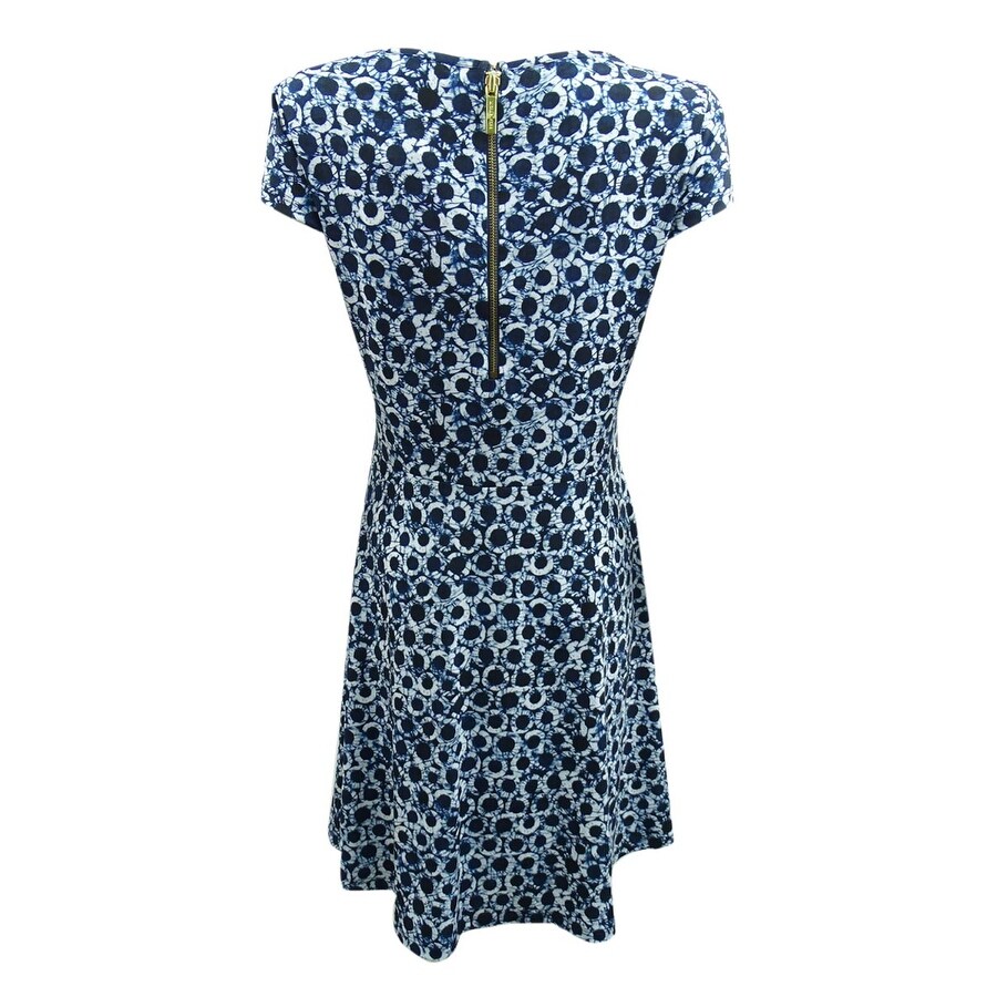 michael kors a line dress MICHAEL Michael Kors Women's Short Sleeve Gem Neck A-Line Dress